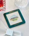 Clubhouse Coasters Green/White 6-pack