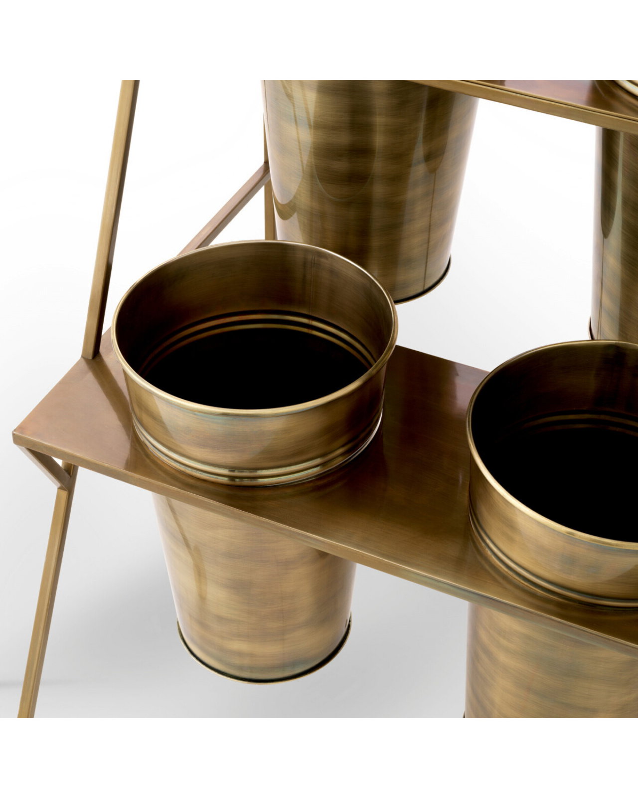 Maison des Fleurs flower stand antique brass