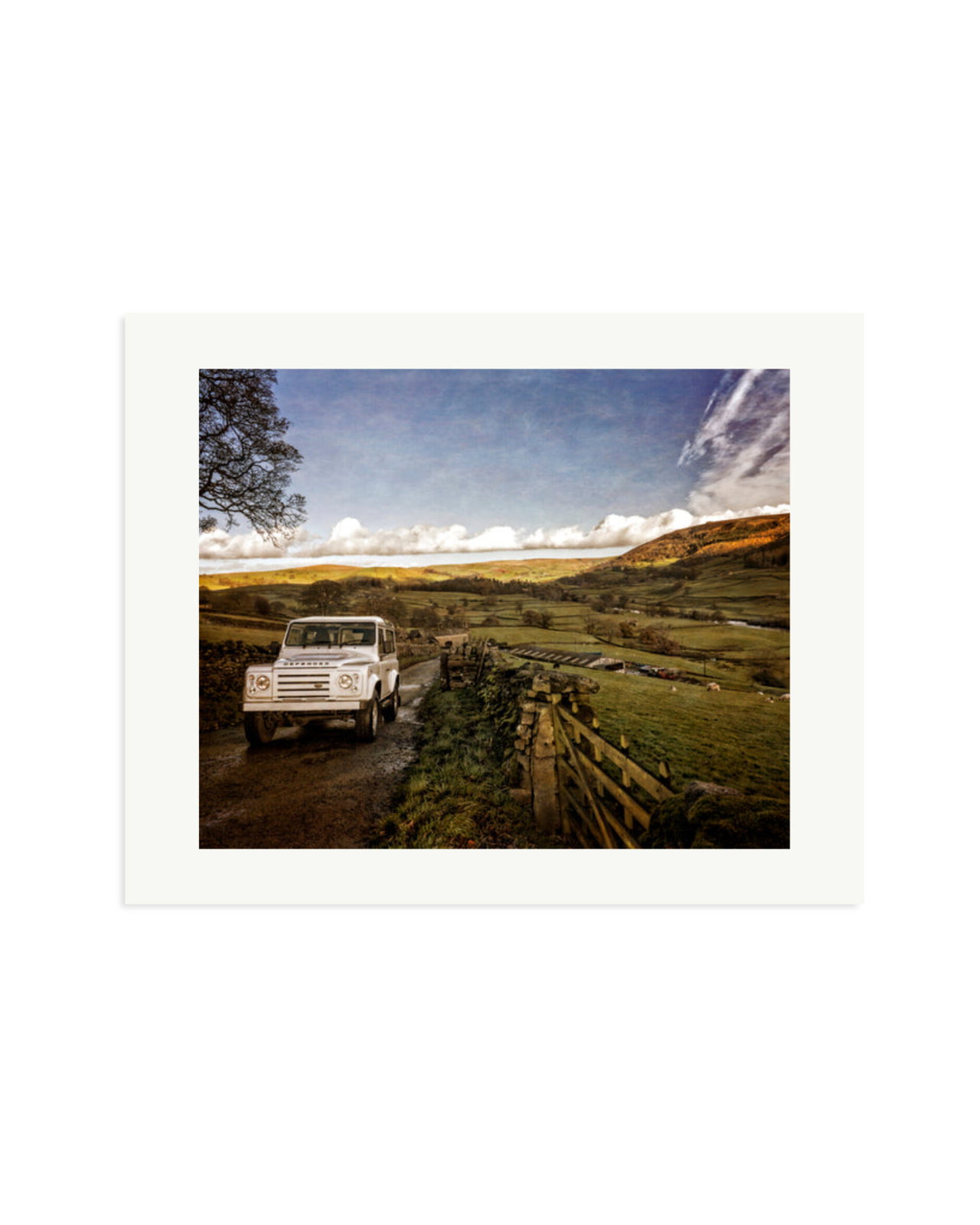 Defender 90 in the Dales Print Only / Medium
