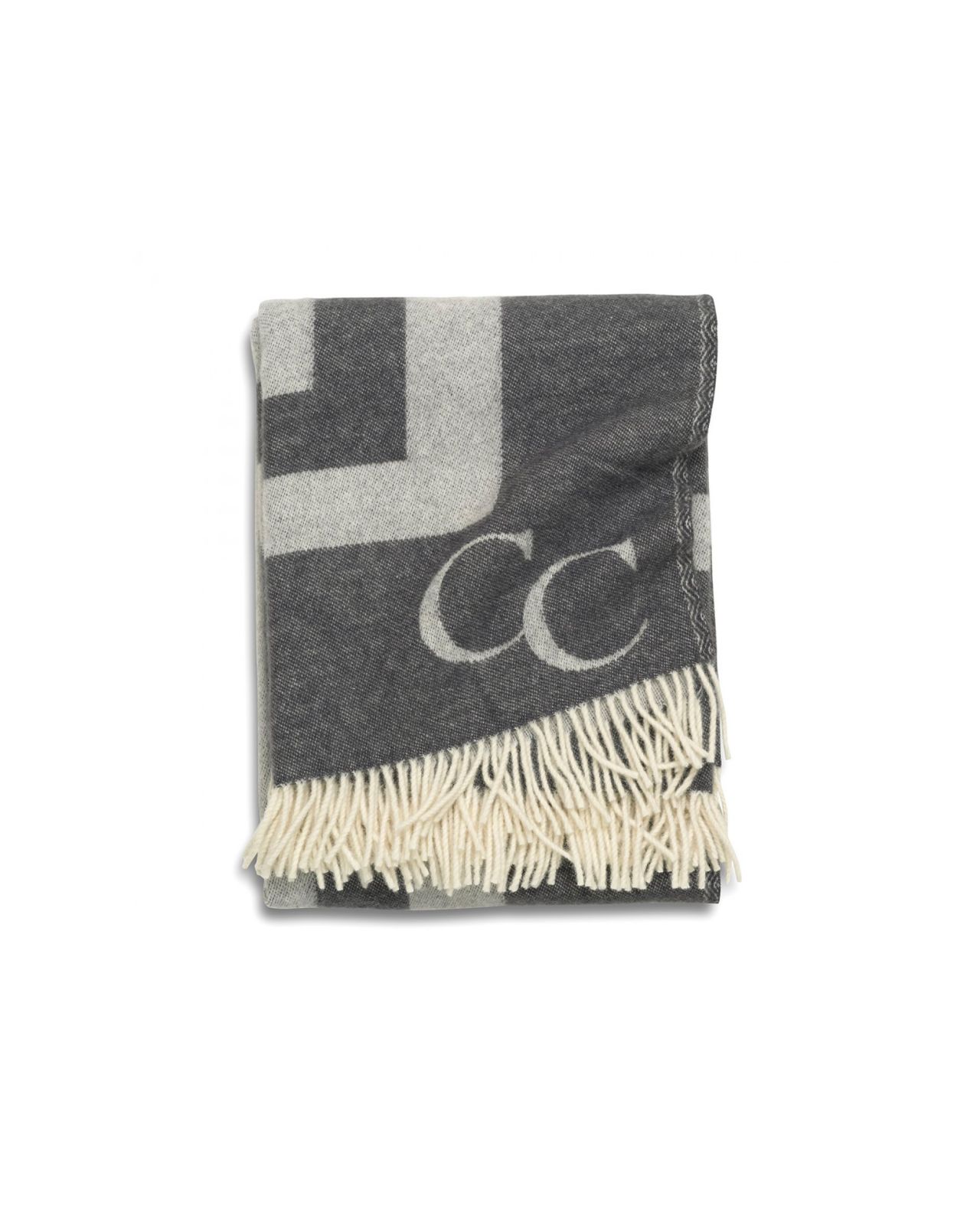 Monogram Throw Grey