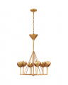 Alberto Small Single Tier Chandelier Antique Gold Leaf