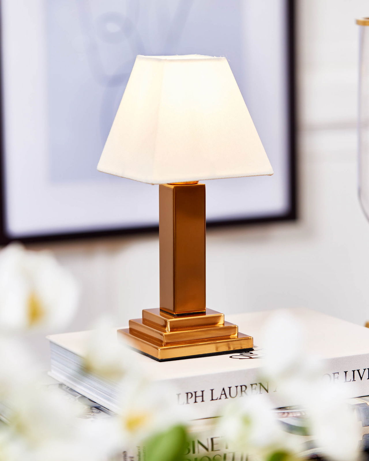 Charles Portable Table Lamp Vintage Brass