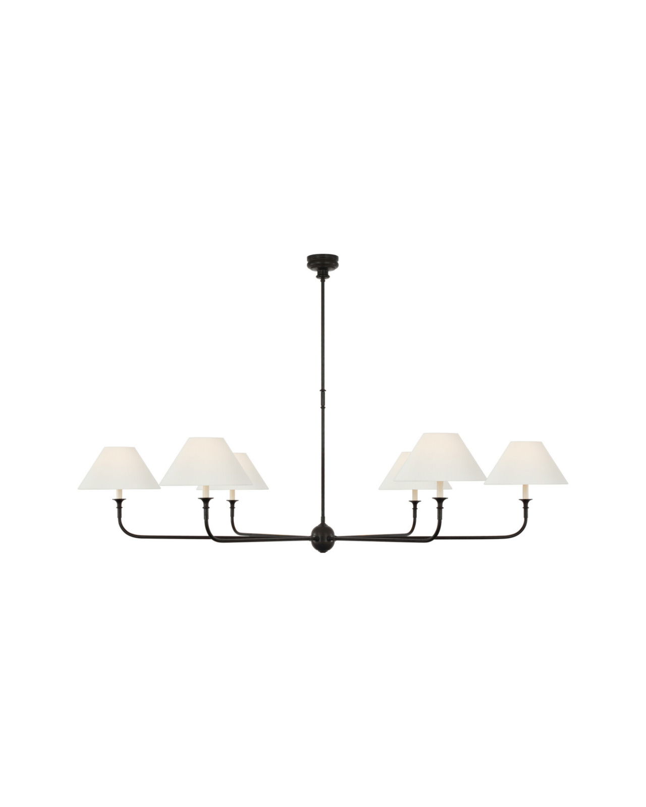 Piaf Oversized  Chandelier Aged Iron/Ebonized Oak