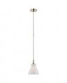 Parkington 9" Pendant Polished Nickel/White Glass