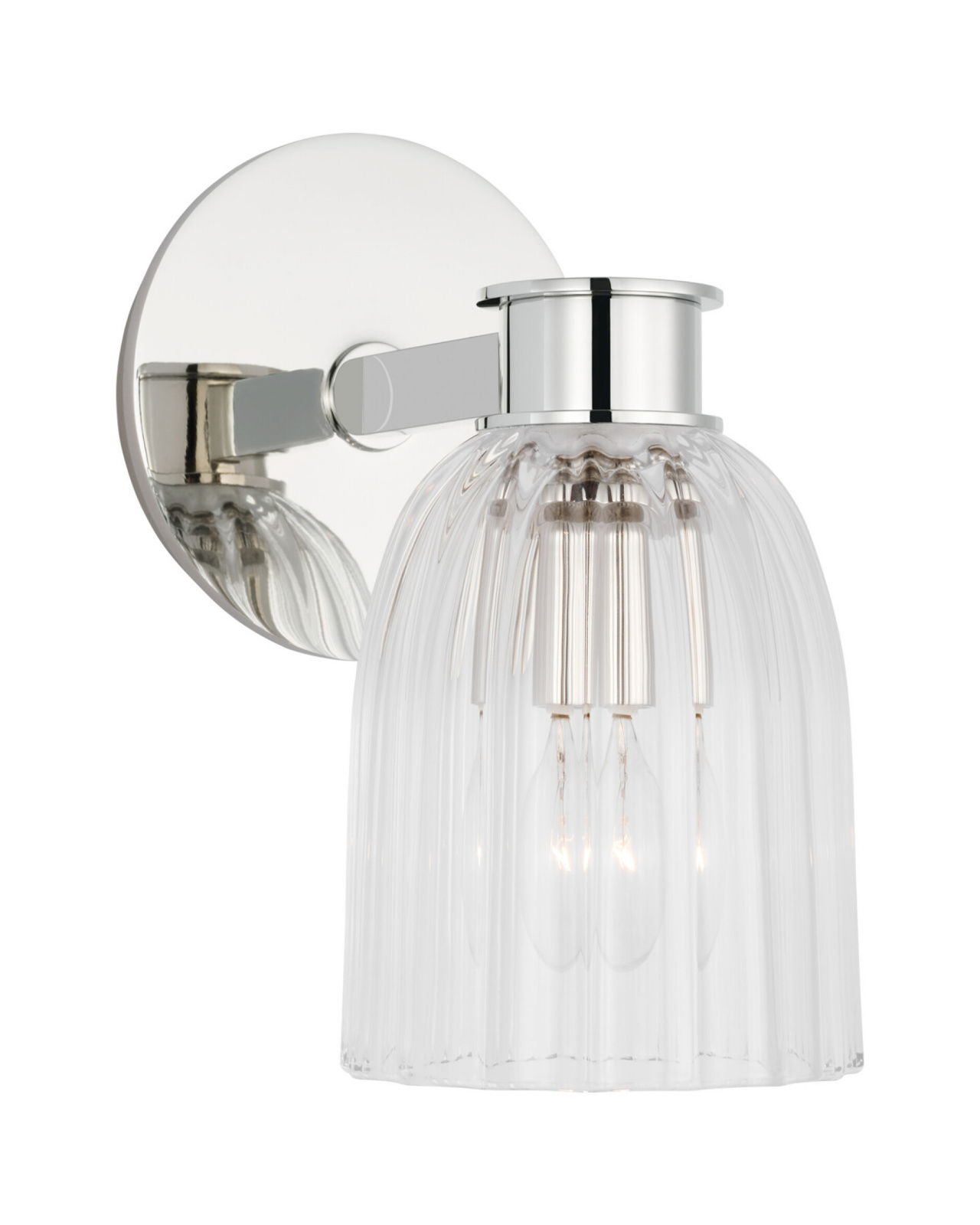 Asalea vägglampa nickel