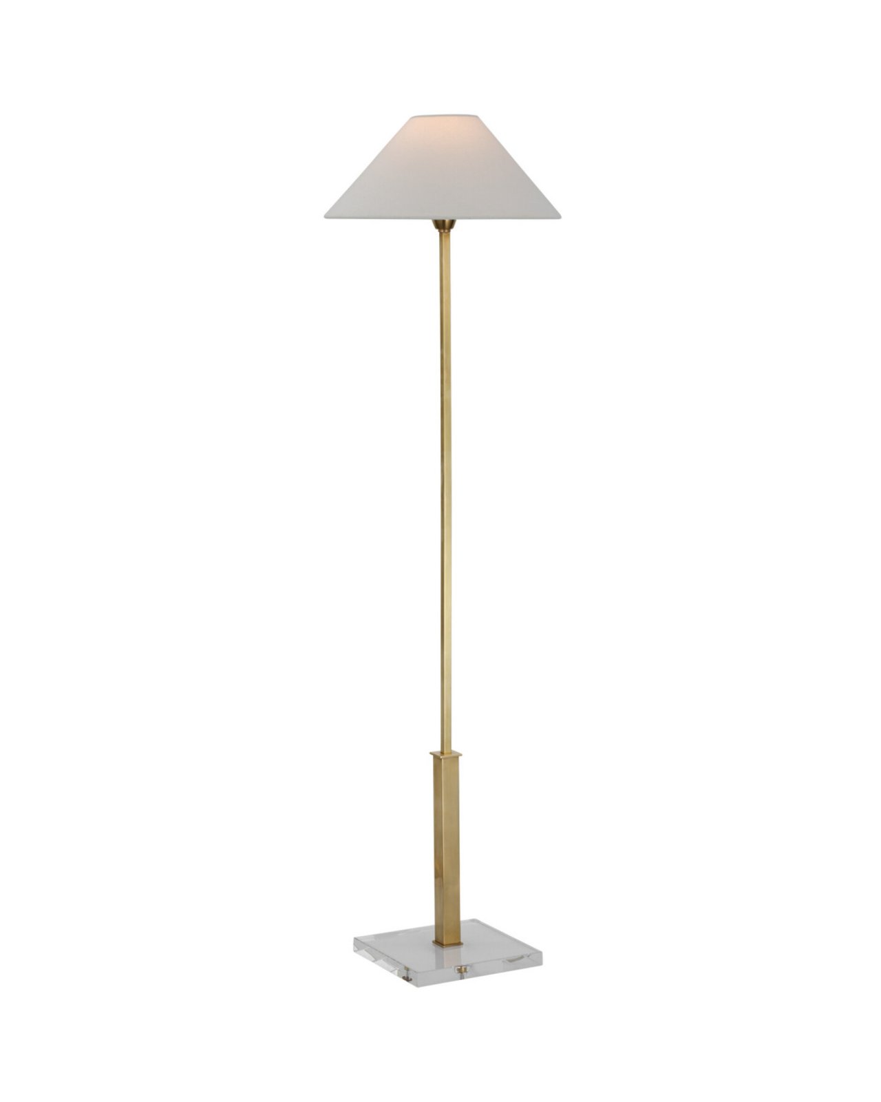 Asher Floor Lamp Antique Brass and Crystal