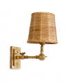 Wentworth Wall Lamp Brass/Rattan