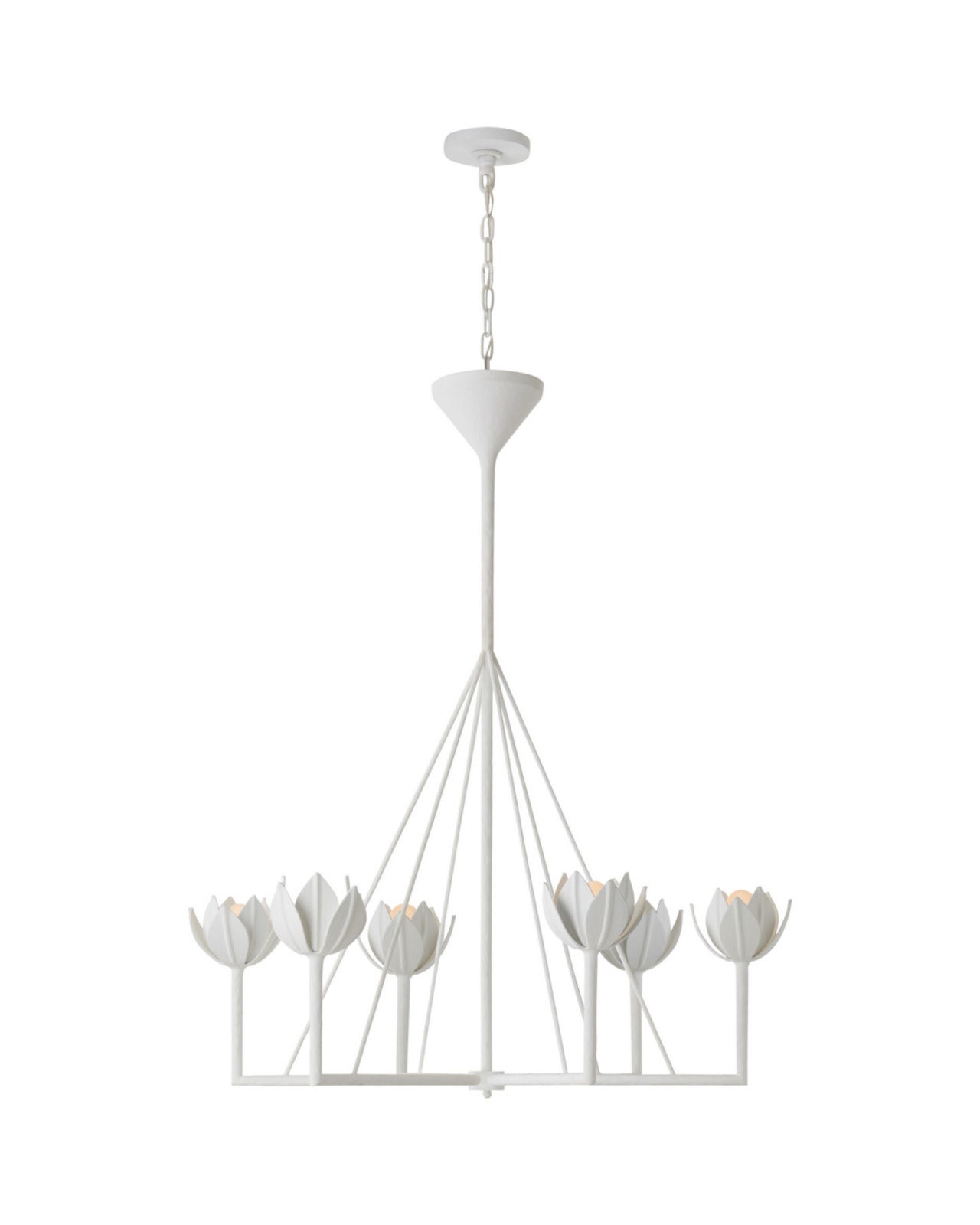 Alberto Large Single Tier Chandelier White