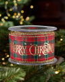 Merry Christmas textiellint tartan 9m