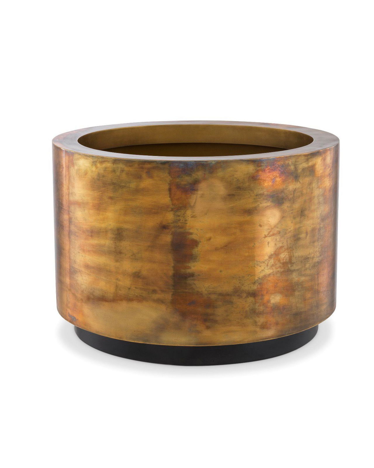 Jasper planteringslåda rund antik mässing OUTLET