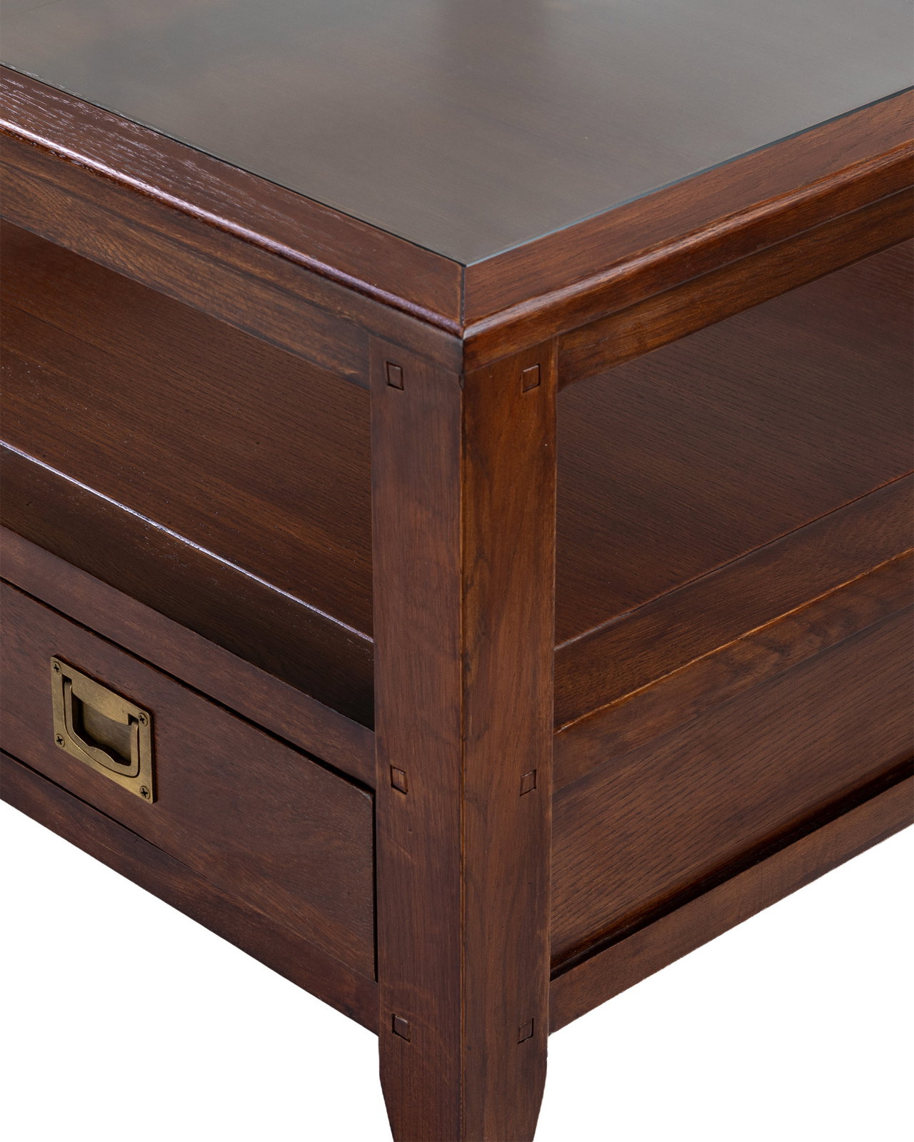 Martino coffee table with glass top Noble Brown