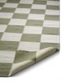 Square tæppe hvid/grøn