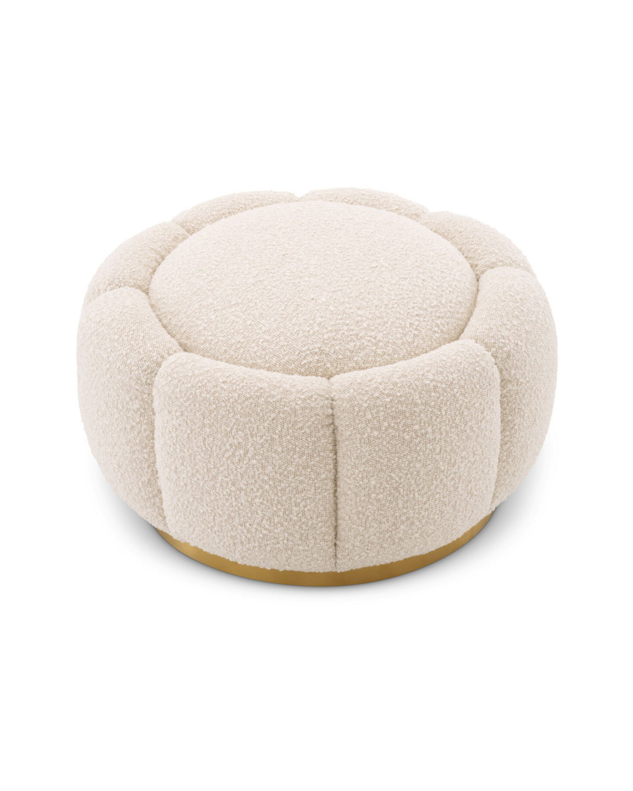 Inger fotpall bouclé cream