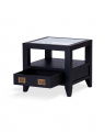 Martino Beistelltisch Glasplatte Iconic Black