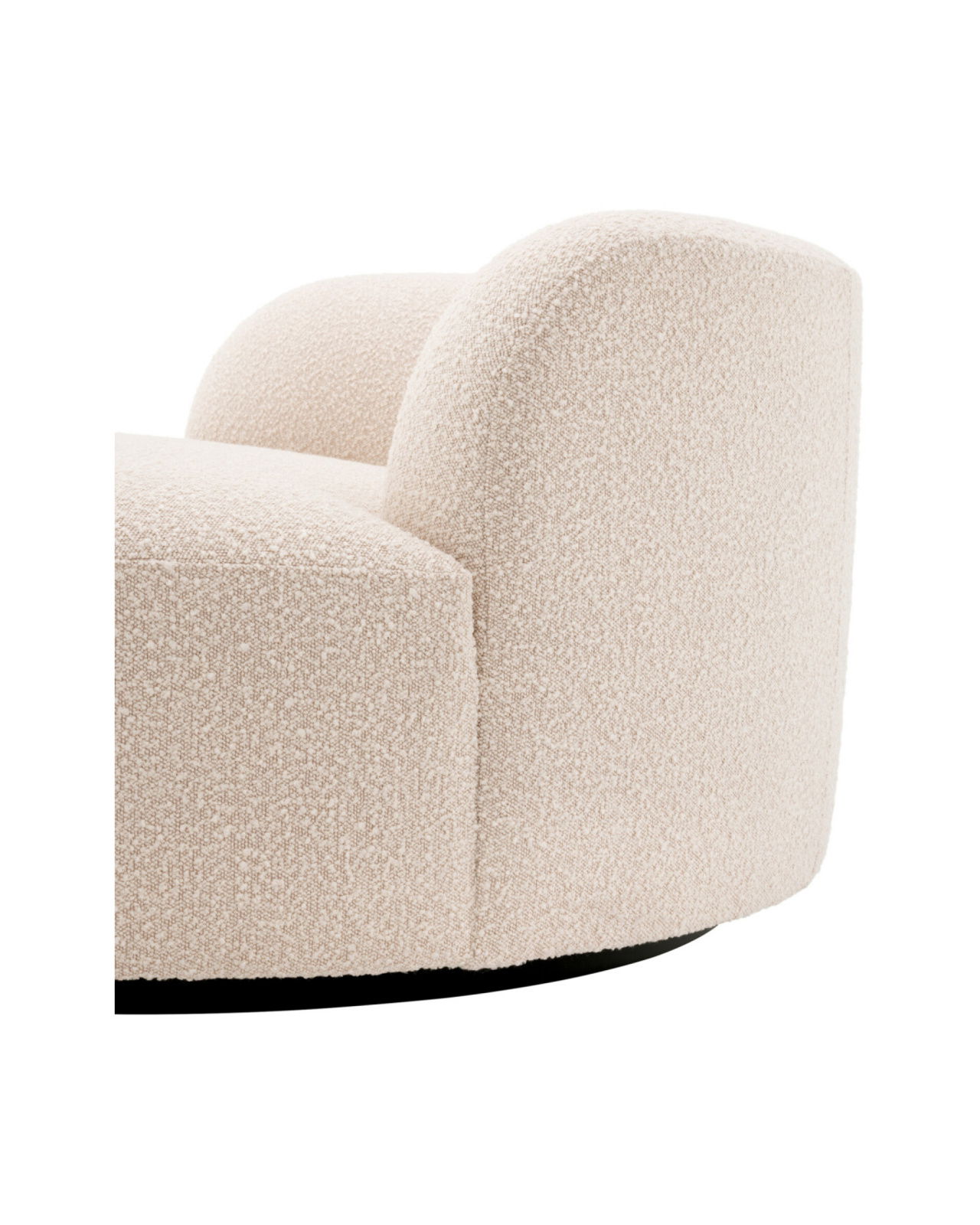 Björn bank rond bouclé cream