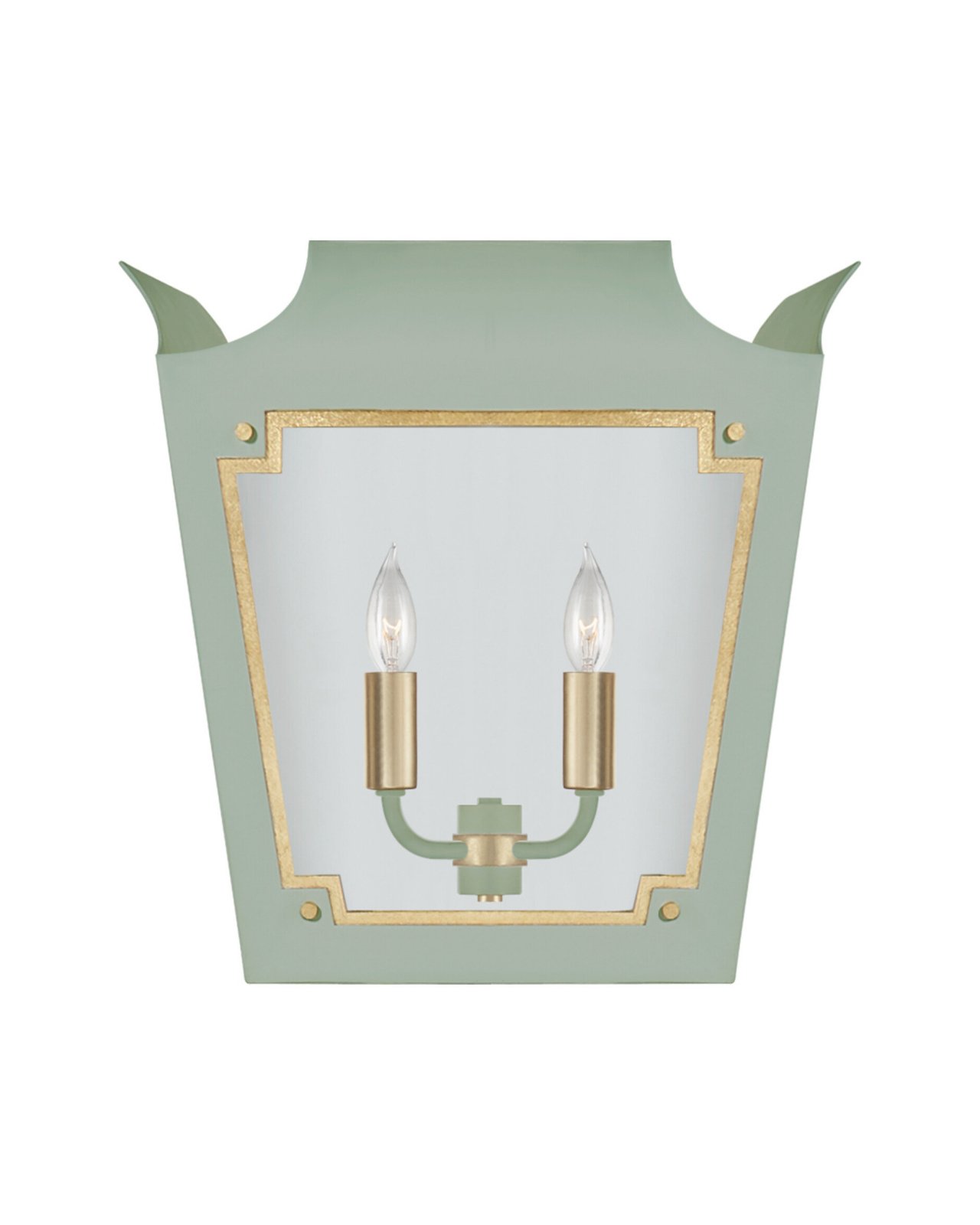 Caddo Lantern Sconce Celadon and Gild