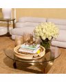 Soquel Coffee Table Vintage Brass