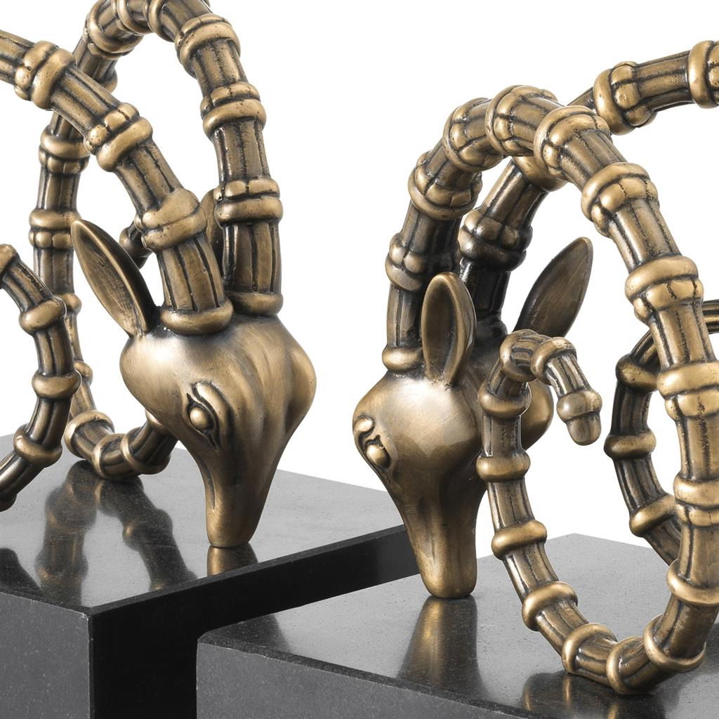 Ibex bokstöd mässing 2-set