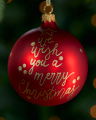 Lux Greetings Weihnachtskugel rot 8cm