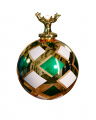 Aurette Bauble Green/White 10cm