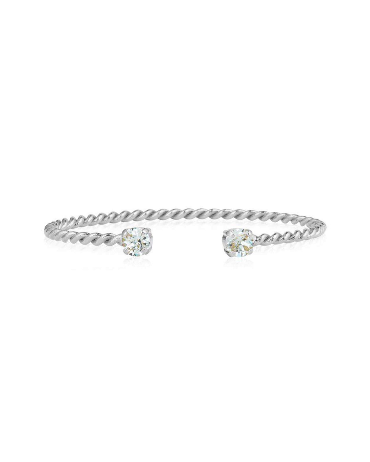 Mini Twisted bracelet light azore rhodium
