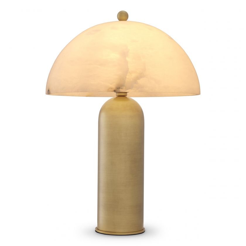 Lorenza bordslampa antique brass