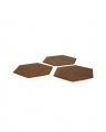 Travel Coaster Brown Set of 3