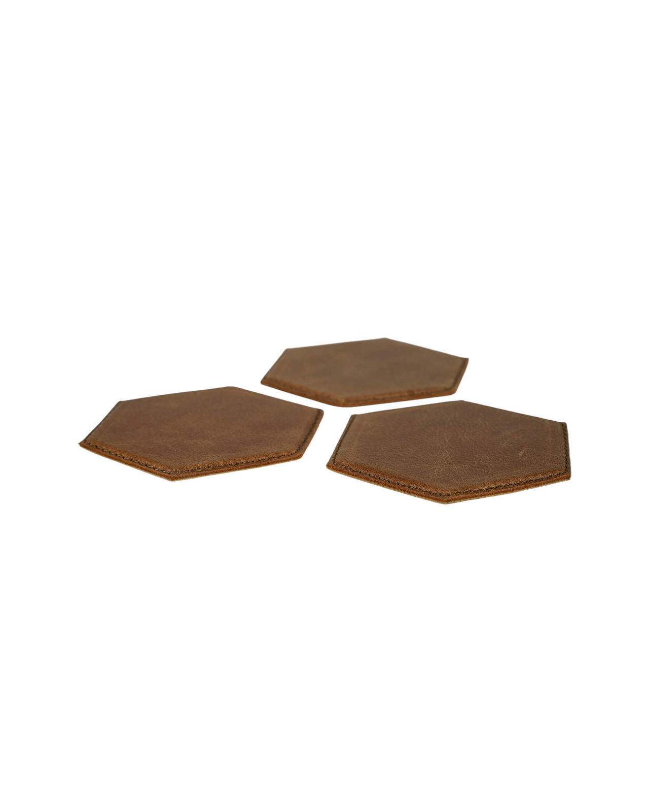 Travel Coaster Brown Set of 3