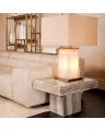 Sartoria Side Table Silver Travertine