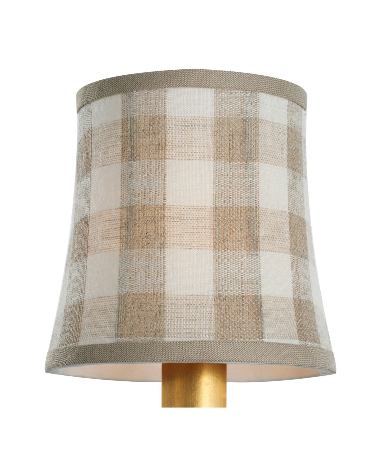 Schumacher 5" Natural Sidney Check Soft Empire Shade