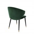 Volante dining chair velvet roche dark green