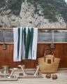 Santorini beach towel green