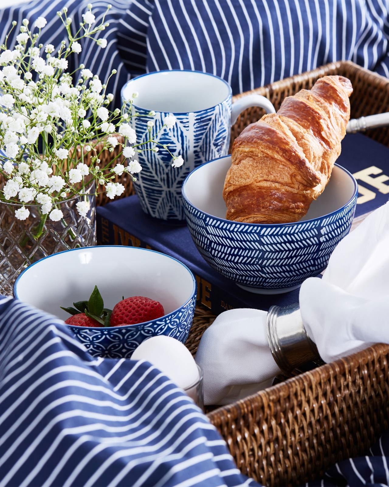 Capri Azzurra muggar blå/vit 6-pack