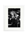 Johnny Hallyday and Sammy Davis Jr. White / Medium