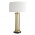 Condo table lamp antique brass white