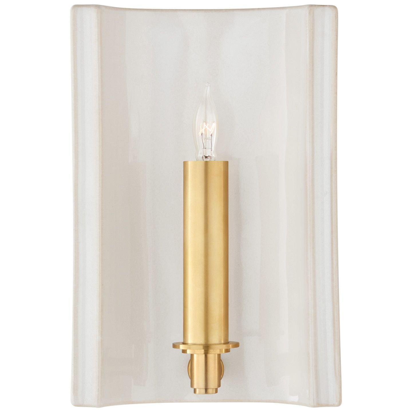 Leeds Small Rectangle Sconce Ivory