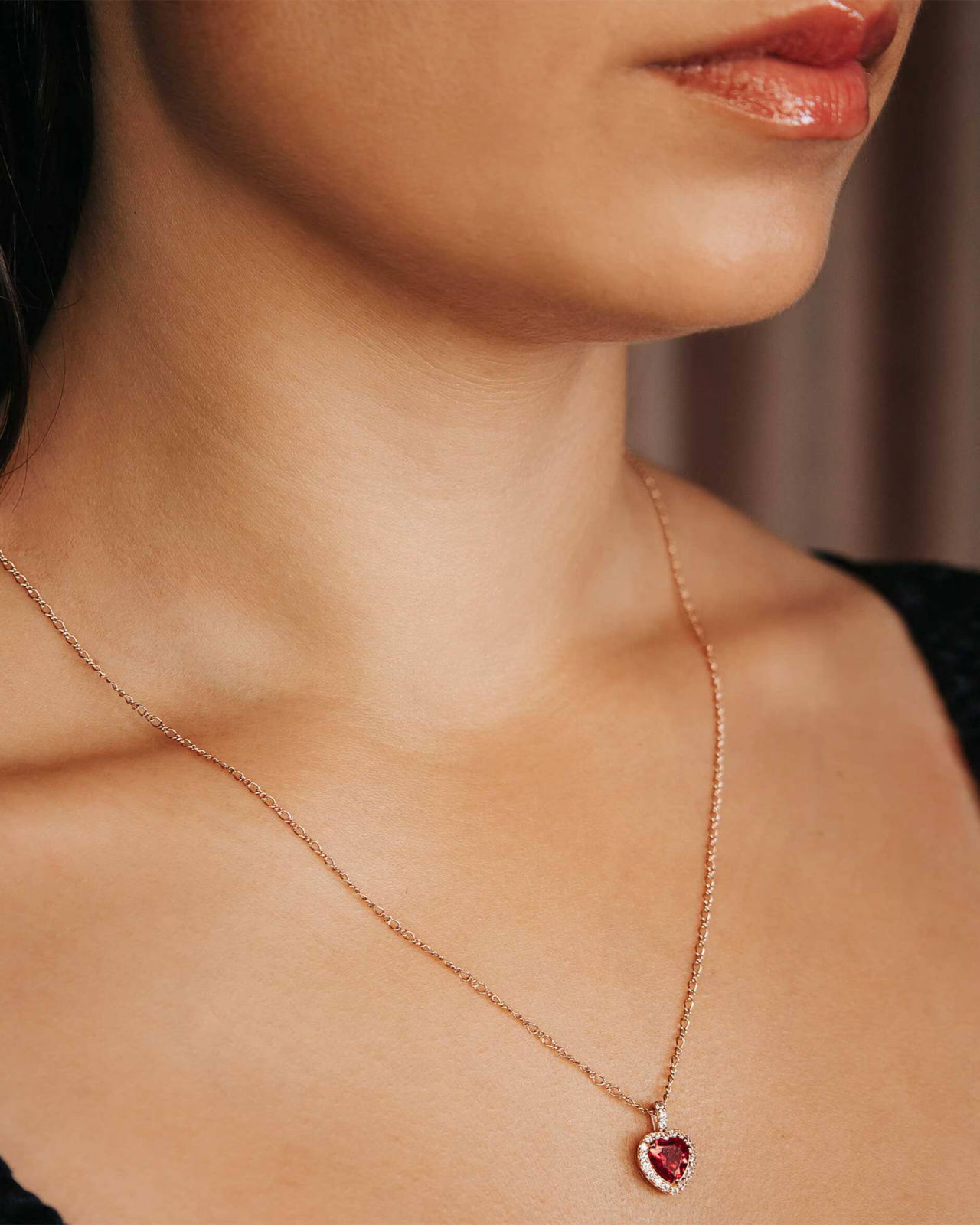 Delphine Necklace Pink Ruby