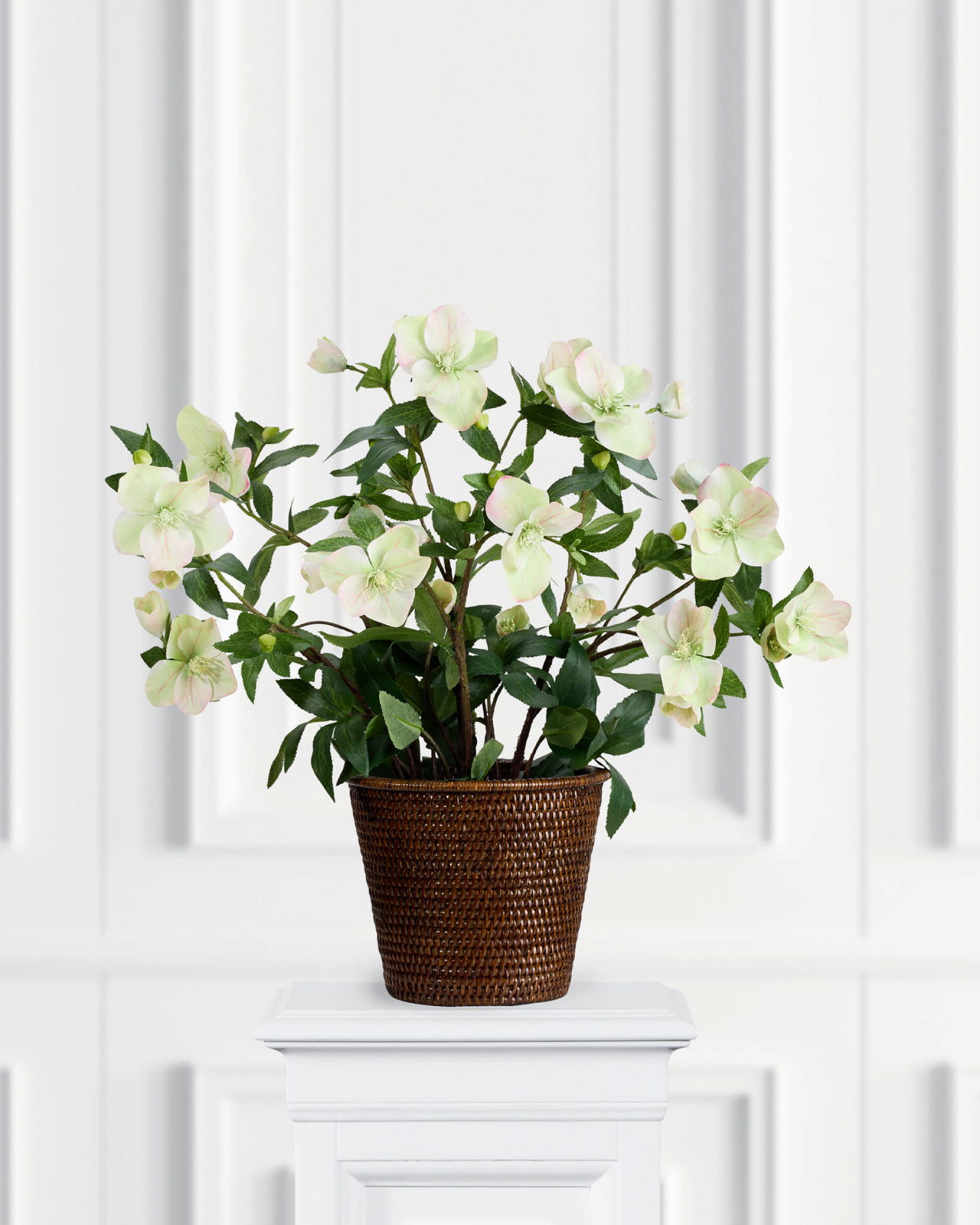 Christmas Rose Artificial Plant White