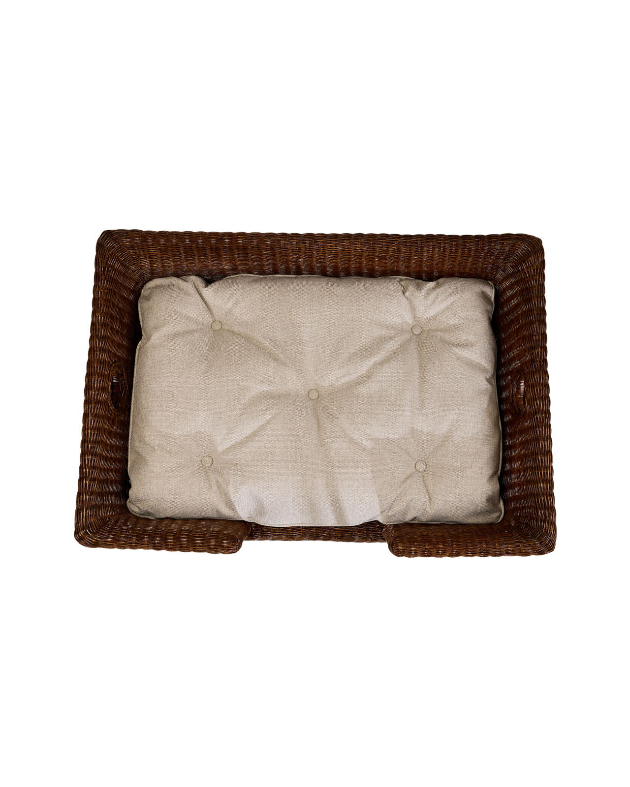Cognac Hundebett Rattan