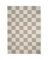 Square rug white/natur