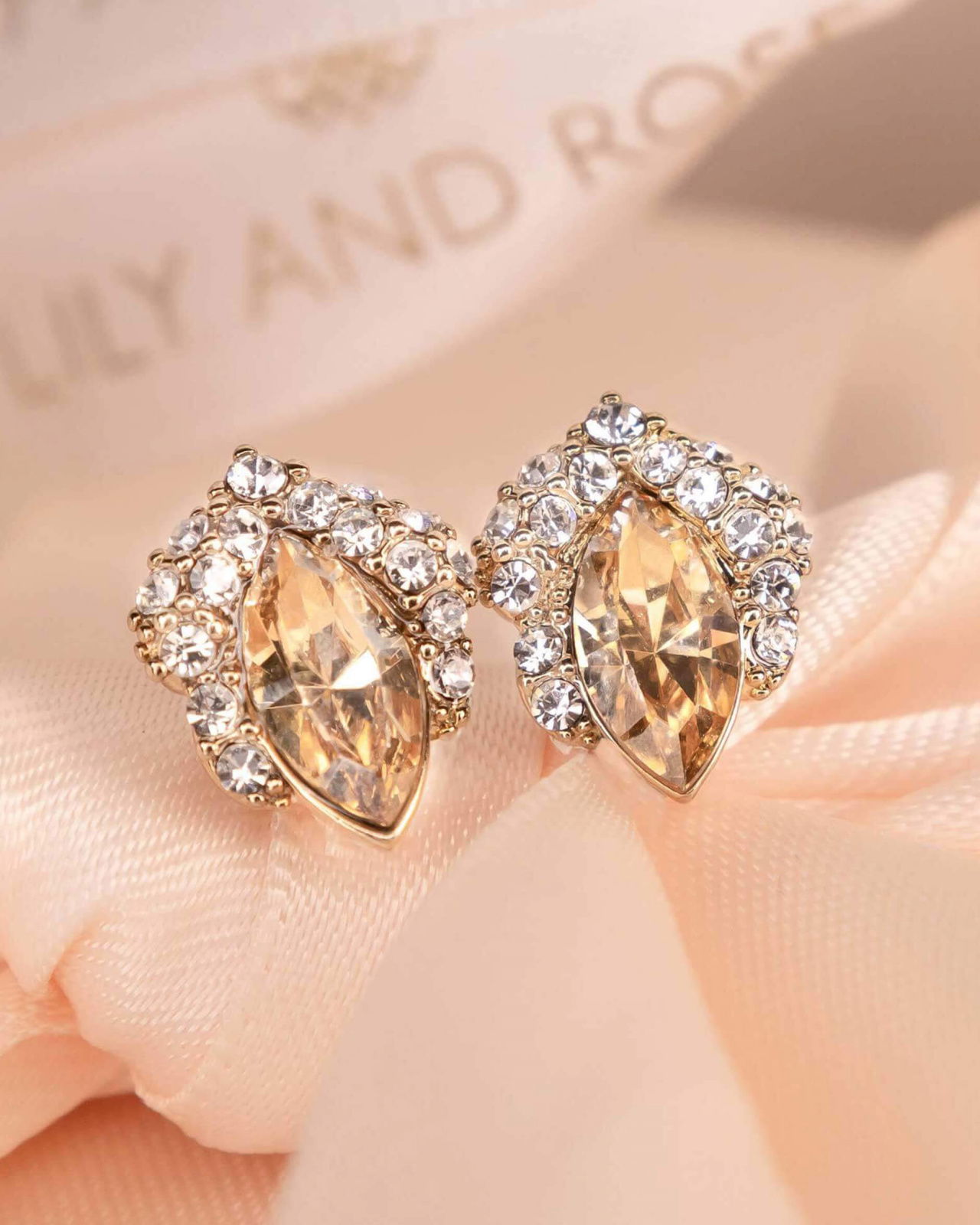 Petite Camille Earrings Golden Shadow