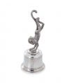 Monkey serving dome pewter