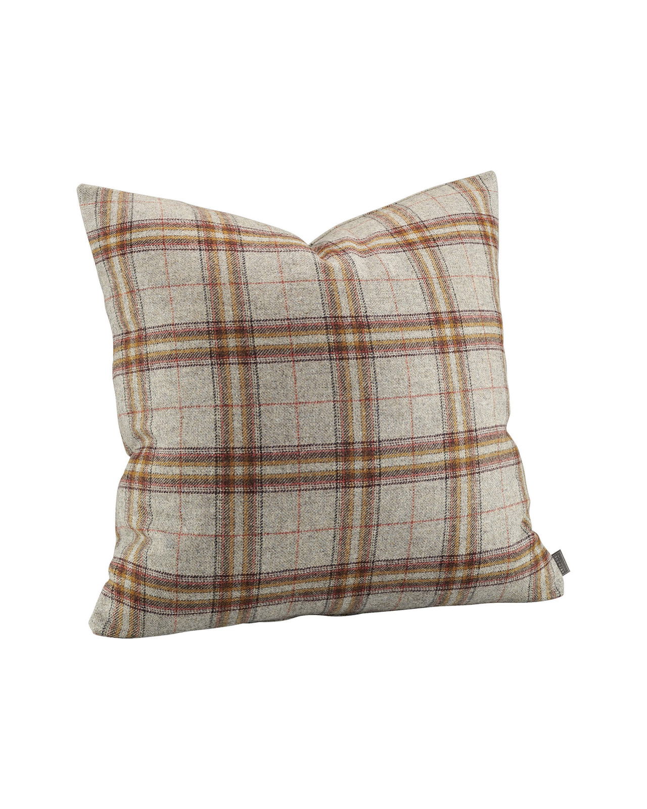 Glensdale Check Cushion Cover Grey/Ochre