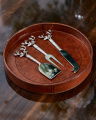 Deer Cheese Knives Silver Set of 3