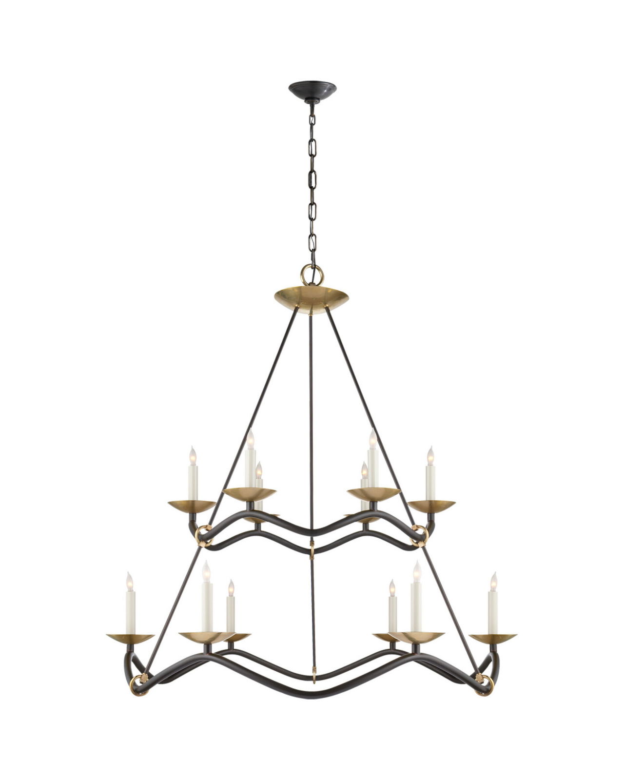 Choros Two-Tier Chandelier Black