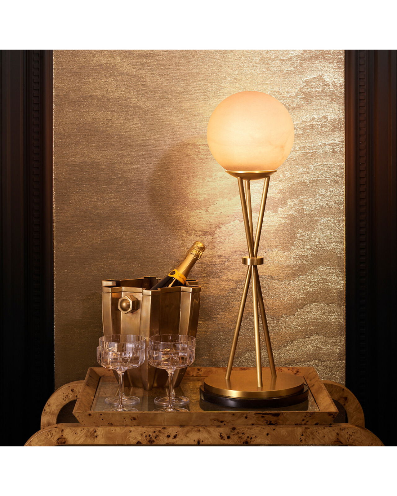 Izzy tafellamp antiek messing