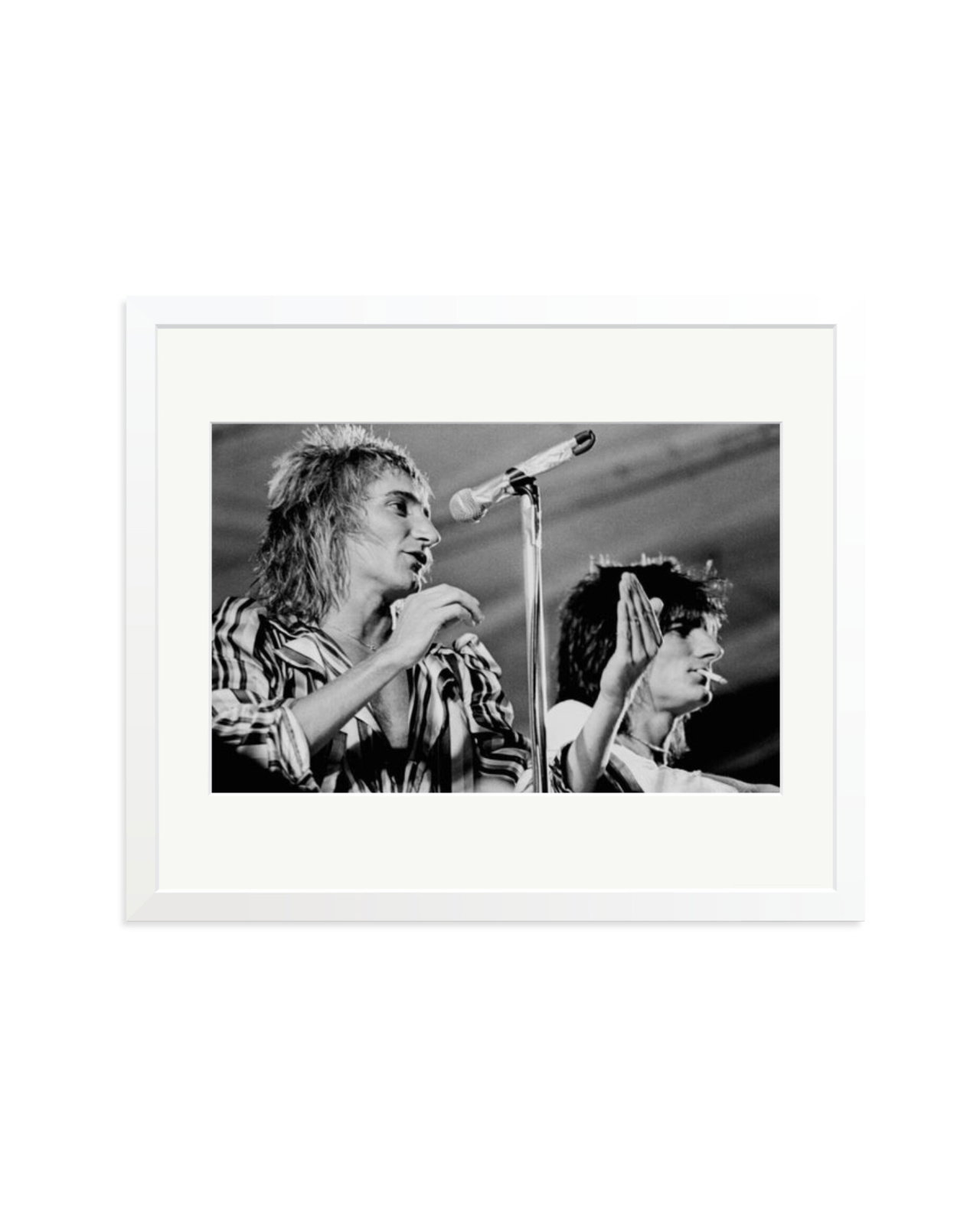 Rod Stewart & Ron Wood 1975 White / Large