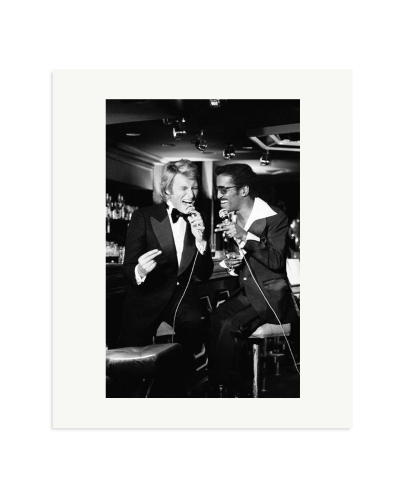 Johnny Hallyday and Sammy Davis Jr. Print Only / Large