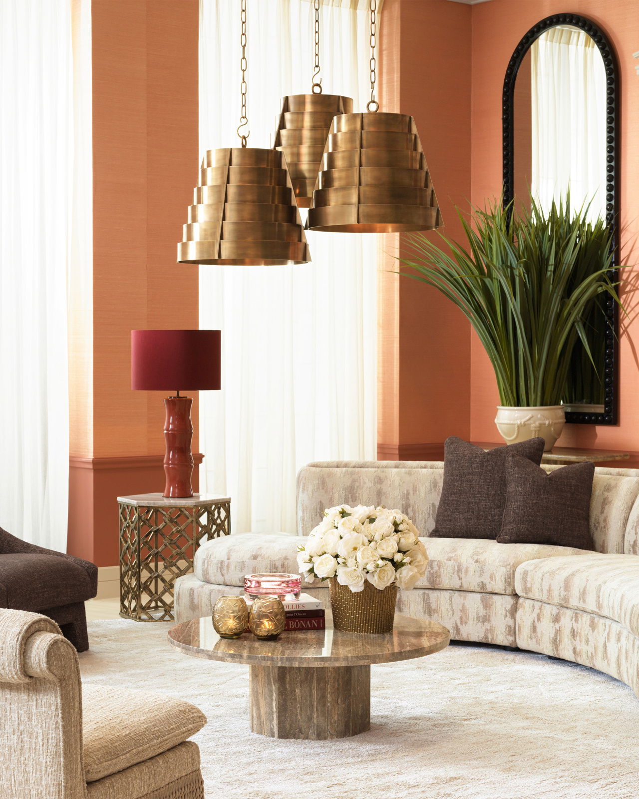 Fitzroy plafondlamp messing