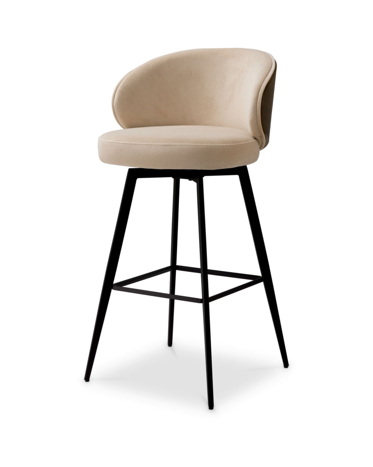 Camerota Bar Stool Sabino Beige/Walnut